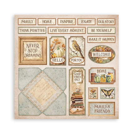 Paper pad 30.5x30.5 cm - 22 sheets - Single-sided - Golden Harmony