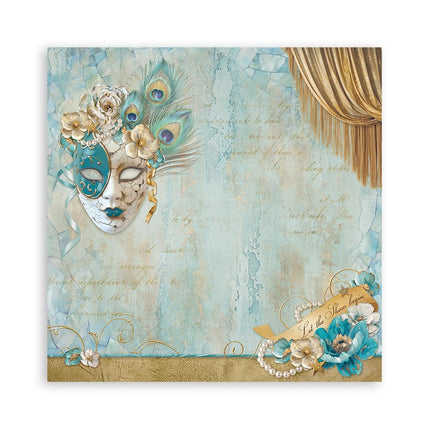 Paper pad 30.5x30.5 cm - 22 sheets - Single-sided - Masquerade