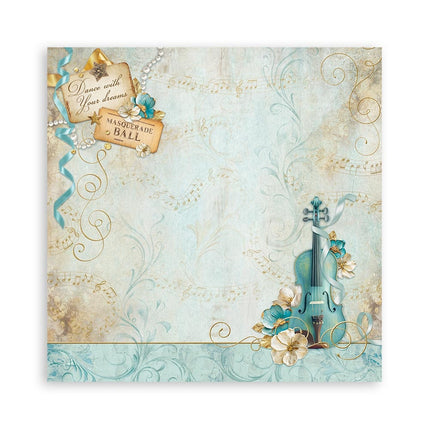 Paper pad 30.5x30.5 cm - 22 sheets - Single-sided - Masquerade