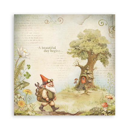 Paper pad 30.5x30.5 cm - 22 sheets - Single-sided - Hidden Grove