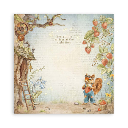 Paper pad 30.5x30.5 cm - 22 sheets - Single-sided - Hidden Grove