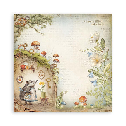 Paper pad 30.5x30.5 cm - 22 sheets - Single-sided - Hidden Grove