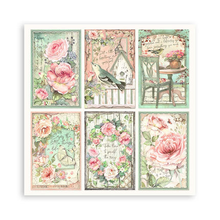 Paper pad 30.5x30.5 cm - 22 sheets - Single-sided - House of Roses