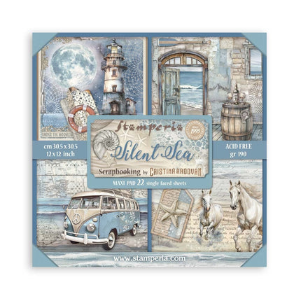 Paper Pad 30.5x30.5 cm - 22 sheets - Single-sided - Silent Sea