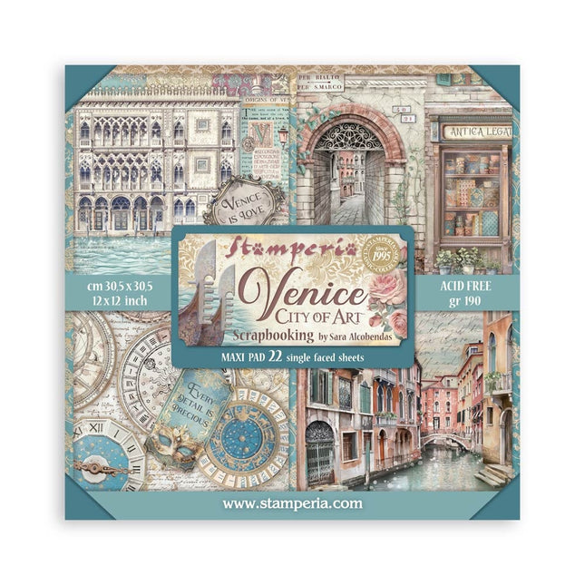 Paper pad 30.5x30.5 cm - 22 sheets - Single-sided - Venice City of Art
