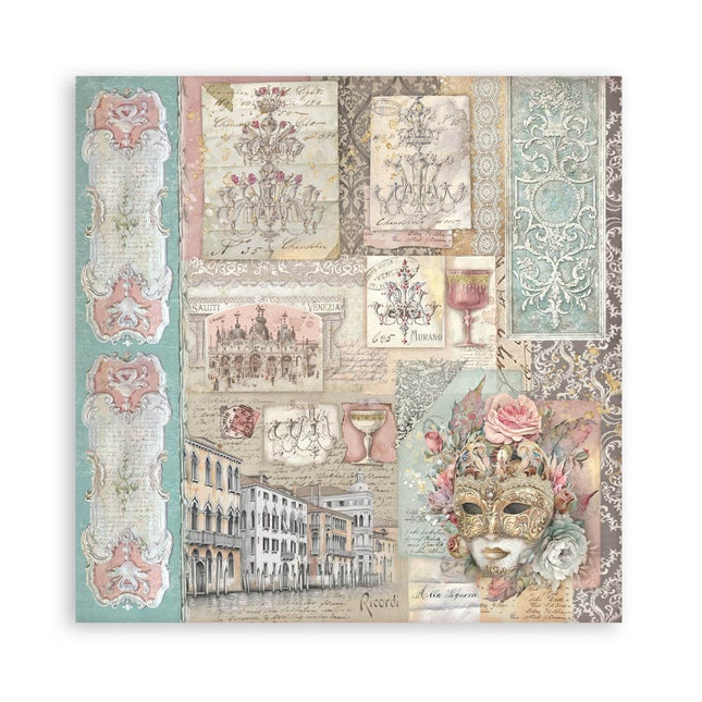 Paper pad 30.5x30.5 cm - 22 sheets - Single-sided - Venice City of Art