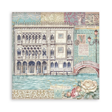 Paper pad 30.5x30.5 cm - 22 sheets - Single-sided - Venice City of Art