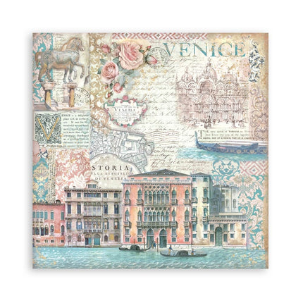 Paper pad 30.5x30.5 cm - 22 sheets - Single-sided - Venice City of Art