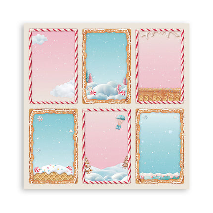 Paper pad 30.5x30.5 cm - 22 sheets - Single-sided - Candy Christmas
