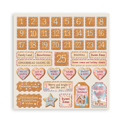 Paper pad 30.5x30.5 cm - 22 sheets - Single-sided - Candy Christmas