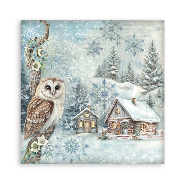 Paper pad 30.5x30.5 cm - 22 sheets - Single-sided - The Owl's House