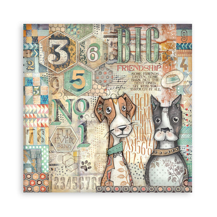 Paper Pad 30.5x30.5 cm - 22 Sheets - Single-Sided - Furry Friends  
