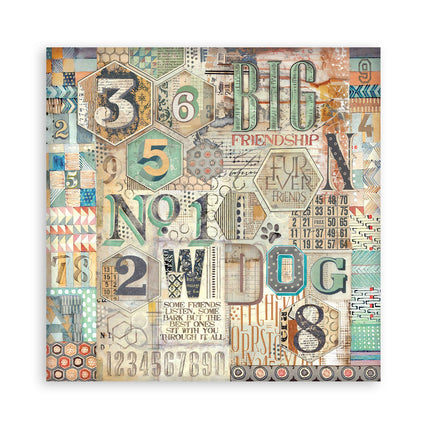 Paper Pad 30.5x30.5 cm - 22 Sheets - Single-Sided - Furry Friends  