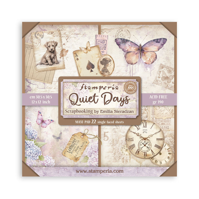 Paper pad 30.5x30.5 cm - 22 sheets - Single-sided - Quiet Days