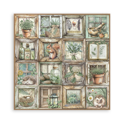 Paper Pad 30.5x30.5 cm - 22 Sheets - Single-sided - Herbarium Silvae