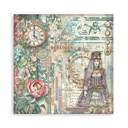 Scrapbooking Printed Pad for Art and Craft 22 sheets cm 30,5x30,5 (12"x12") Single face - Gardens of Time