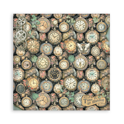Scrapbooking Printed Pad for Art and Craft 22 sheets cm 30,5x30,5 (12"x12") Single face - Gardens of Time