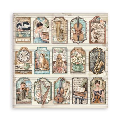 Scrapbooking Printed Pad for Art and Craft 22 sheets cm 30,5x30,5 (12"x12") Single face - Symphony