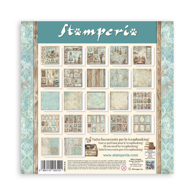 Scrapbooking Printed Pad for Art and Craft 22 sheets cm 30,5x30,5 (12"x12") Single face - Symphony