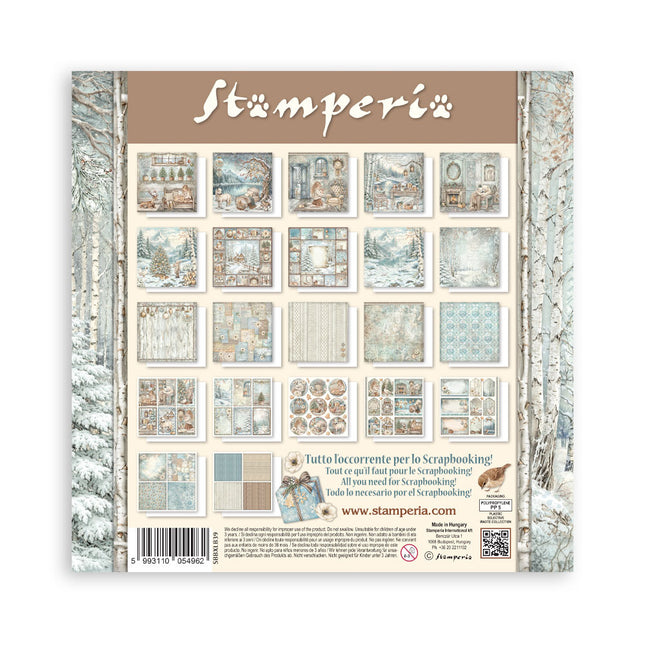 Scrapbooking Printed Pad for Art and Craft 22 sheets cm 30,5x30,5 (12"x12") Single face - White Christmas