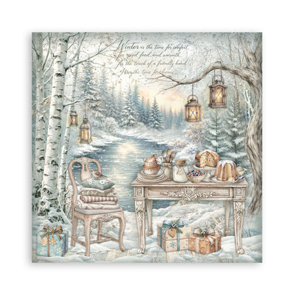 Scrapbooking Printed Pad for Art and Craft 22 sheets cm 30,5x30,5 (12"x12") Single face - White Christmas