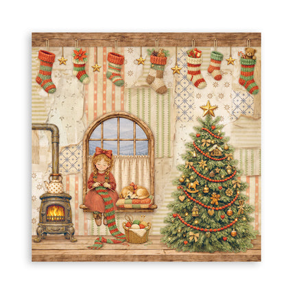 Scrapbooking Printed Pad for Art and Craft 22 sheets cm 30,5x30,5 (12"x12") Single face - Silent Night 