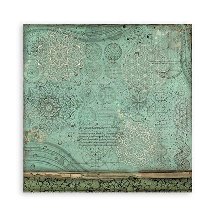 Paper pad 30.5x30.5 cm - 22 sheets - Single-sided - 18 printed sheets + 6 Grass paper Forest