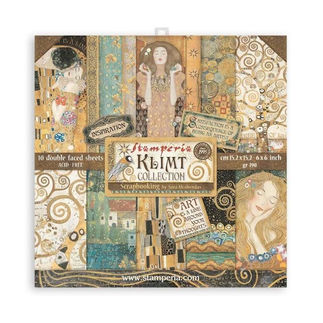 Scrapbooking Extra small Pad 10 sheets cm 15,24x15,24 (6"x6") - Klimt