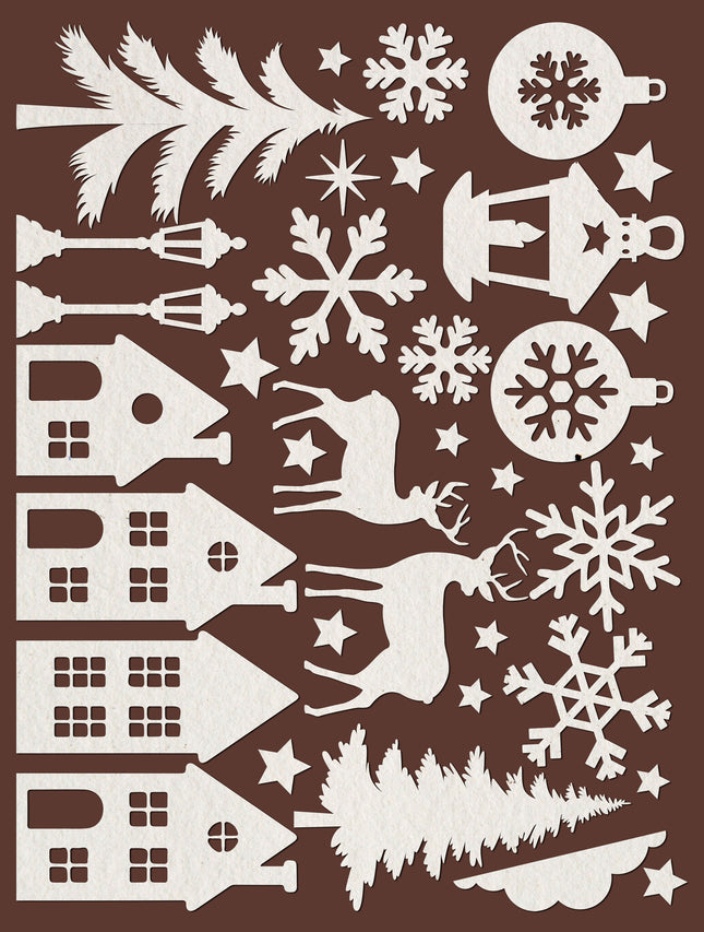 Art Paper Shapes laser cut - Christmas