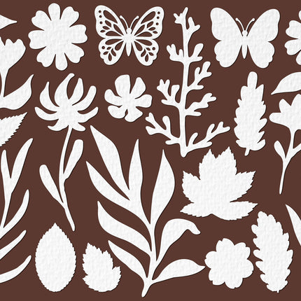 Art Paper Shapes laser cut - Flowers and Poems