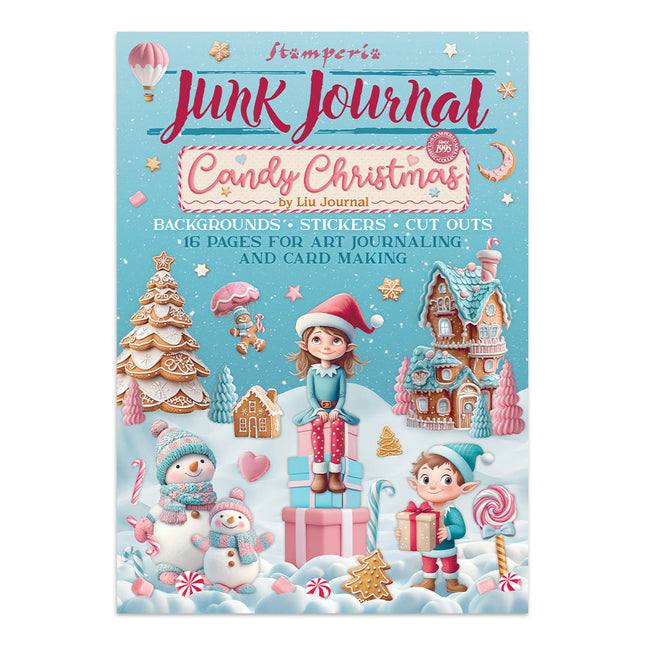 Junk journal stickers, cut-outs, backgrounds - Candy Christmas