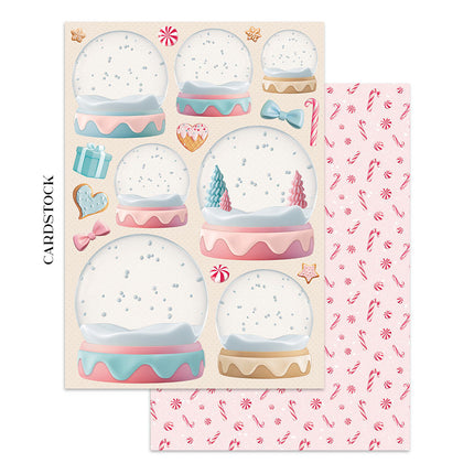 Junk journal stickers, cut-outs, backgrounds - Candy Christmas
