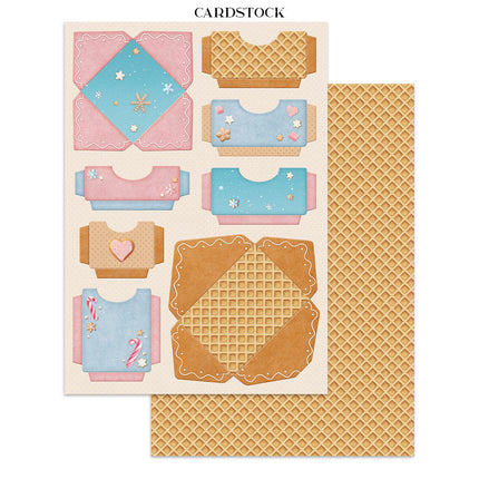 Junk journal stickers, cut-outs, backgrounds - Candy Christmas