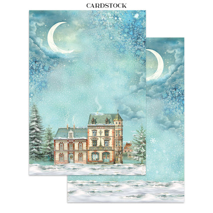 Junk journal stickers, cut-outs, backgrounds - Alice in Christmas