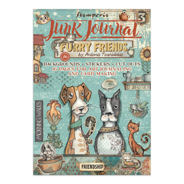 Junk journal stickers, cut-outs, backgrounds - Furry Friends