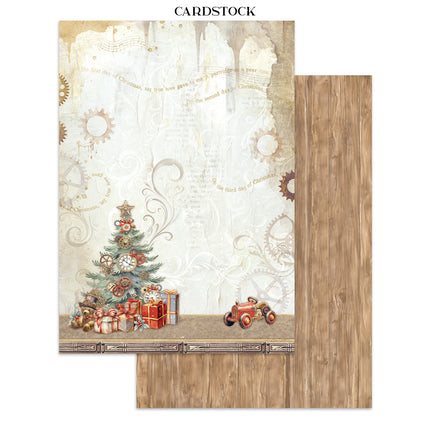 Junk journal stickers, cut-outs, backgrounds - Gear up for Christmas