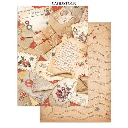 Junk journal stickers, cut-outs, backgrounds - Gear up for Christmas