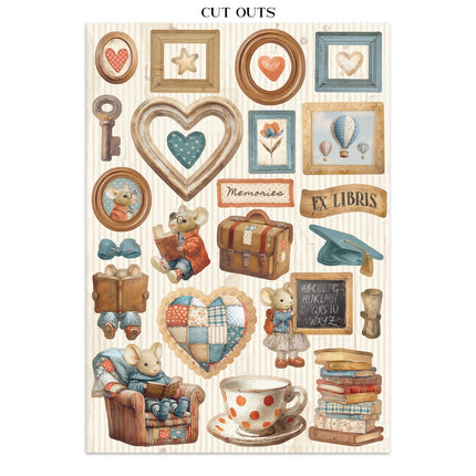 Junk journal stickers, cut-outs, backgrounds - Family