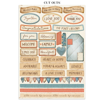 Junk journal stickers, cut-outs, backgrounds - Family