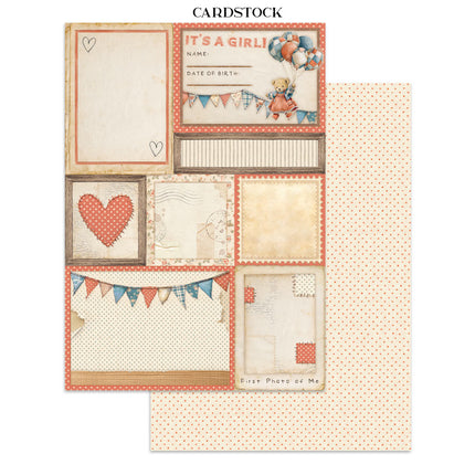 Junk journal stickers, cut-outs, backgrounds - Baby