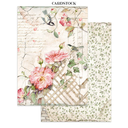 Printed Art Junk journal: stickers, cut-outs, backgrounds for Art and Craft - House of Roses