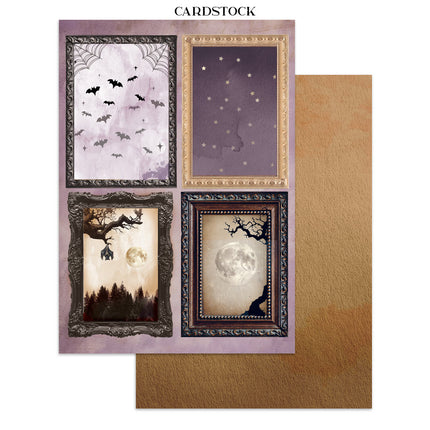 Printed Art Junk journal: stickers, cut-outs, backgrounds for Art and Craft - Halloween