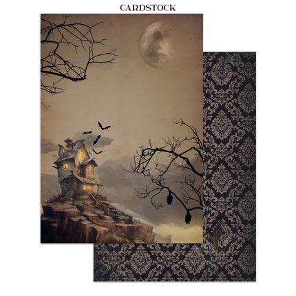 Printed Art Junk journal: stickers, cut-outs, backgrounds for Art and Craft - Halloween