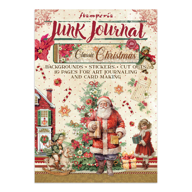 Printed Art Junk journal: stickers, cut-outs, backgrounds for Art and Craft - Classic Christmas
