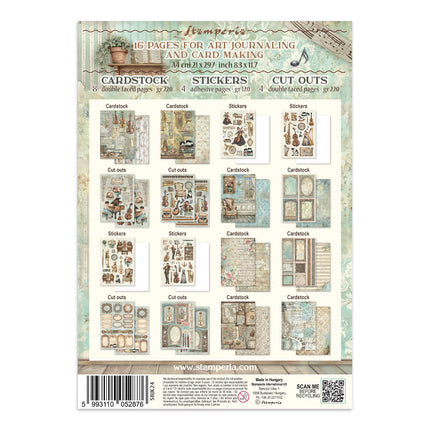 Printed Art Junk journal: stickers, cut-outs, backgrounds for Art and Craft - Symphony