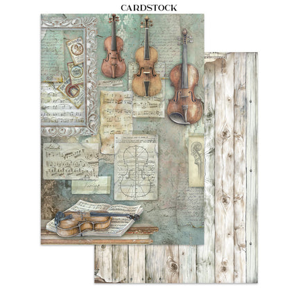 Printed Art Junk journal: stickers, cut-outs, backgrounds for Art and Craft - Symphony