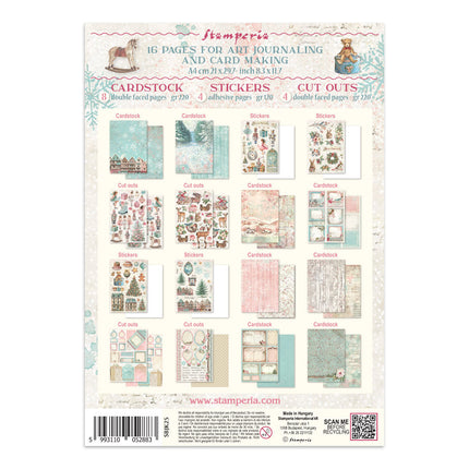 Printed Art Junk journal: stickers, cut-outs, backgrounds for Art and Craft - Winter Magic