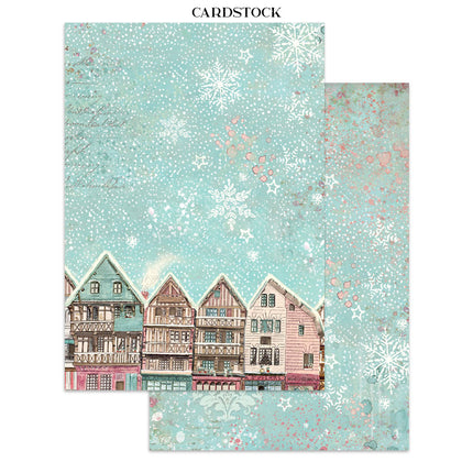 Printed Art Junk journal: stickers, cut-outs, backgrounds for Art and Craft - Winter Magic