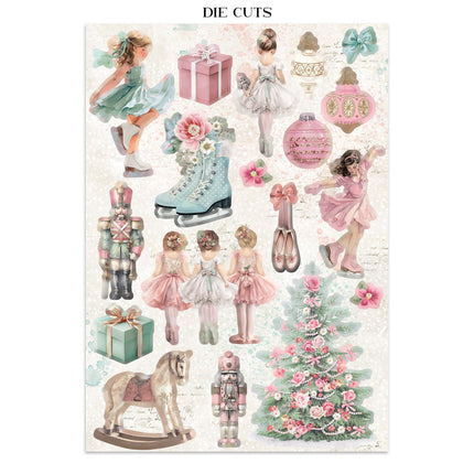 Printed Art Junk journal: stickers, cut-outs, backgrounds for Art and Craft - Winter Magic