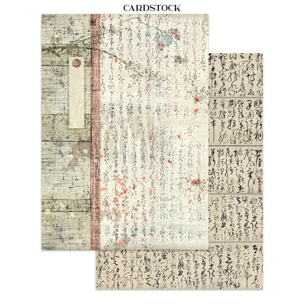 Printed Art Junk journal: stickers, cut-outs, backgrounds for Art and Craft - Oriental Garden